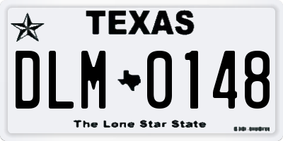 TX license plate DLM0148