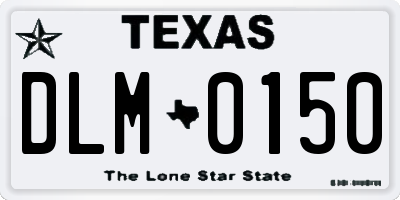 TX license plate DLM0150