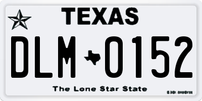 TX license plate DLM0152