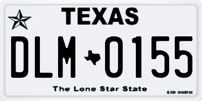 TX license plate DLM0155