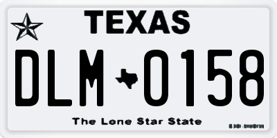 TX license plate DLM0158