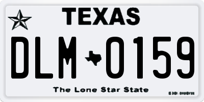 TX license plate DLM0159