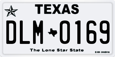 TX license plate DLM0169