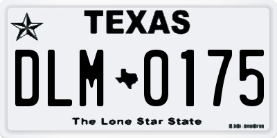 TX license plate DLM0175