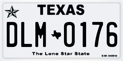 TX license plate DLM0176