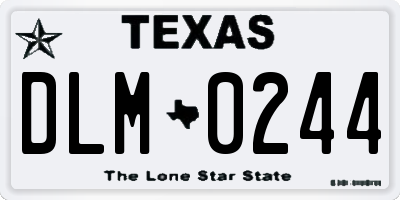 TX license plate DLM0244