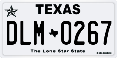 TX license plate DLM0267