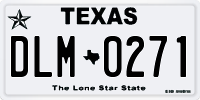 TX license plate DLM0271