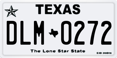 TX license plate DLM0272