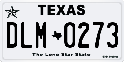 TX license plate DLM0273