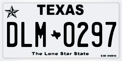 TX license plate DLM0297