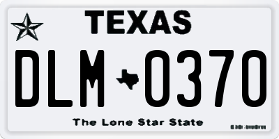 TX license plate DLM0370