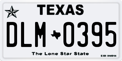 TX license plate DLM0395