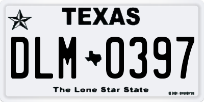 TX license plate DLM0397