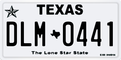 TX license plate DLM0441