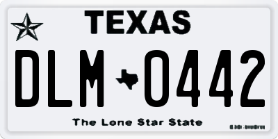 TX license plate DLM0442