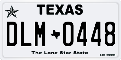 TX license plate DLM0448
