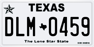 TX license plate DLM0459
