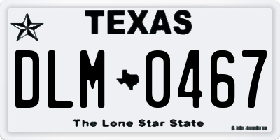 TX license plate DLM0467
