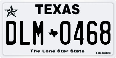 TX license plate DLM0468