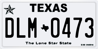 TX license plate DLM0473