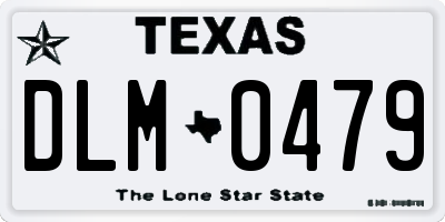 TX license plate DLM0479