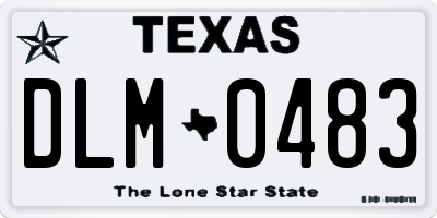 TX license plate DLM0483