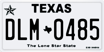 TX license plate DLM0485