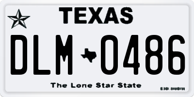 TX license plate DLM0486