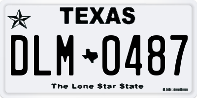 TX license plate DLM0487