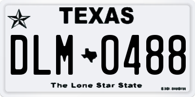 TX license plate DLM0488