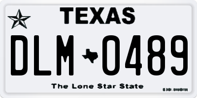 TX license plate DLM0489