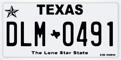 TX license plate DLM0491