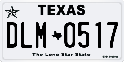 TX license plate DLM0517