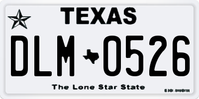 TX license plate DLM0526