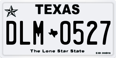 TX license plate DLM0527