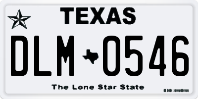 TX license plate DLM0546