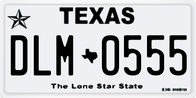 TX license plate DLM0555