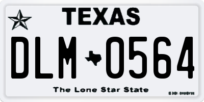 TX license plate DLM0564