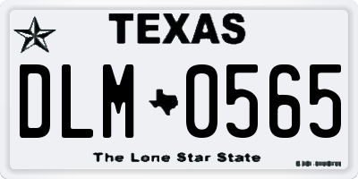 TX license plate DLM0565