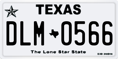 TX license plate DLM0566