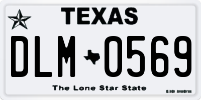 TX license plate DLM0569