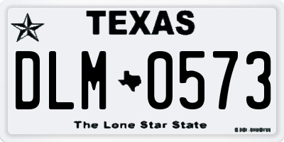 TX license plate DLM0573