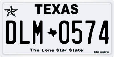 TX license plate DLM0574