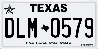 TX license plate DLM0579