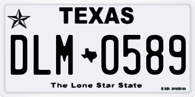 TX license plate DLM0589