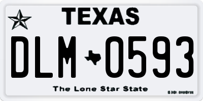 TX license plate DLM0593