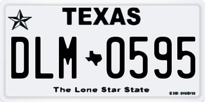 TX license plate DLM0595