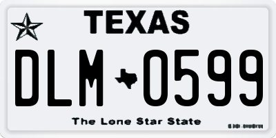 TX license plate DLM0599