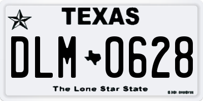 TX license plate DLM0628